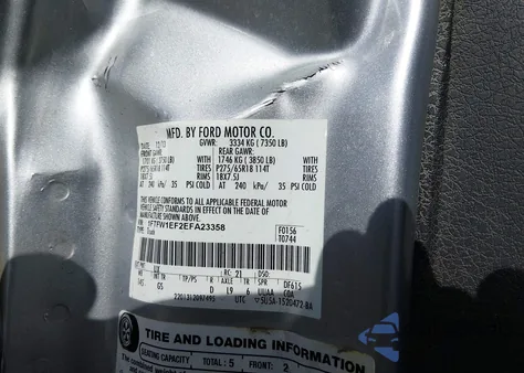 2014 Ford F-150 Xlt из США, поврежденный, VIN 1FTFW1EF2EFA23358